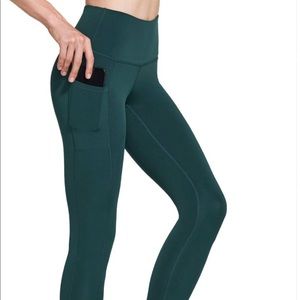 TSLA Teal High Waist Leggings with Pockets